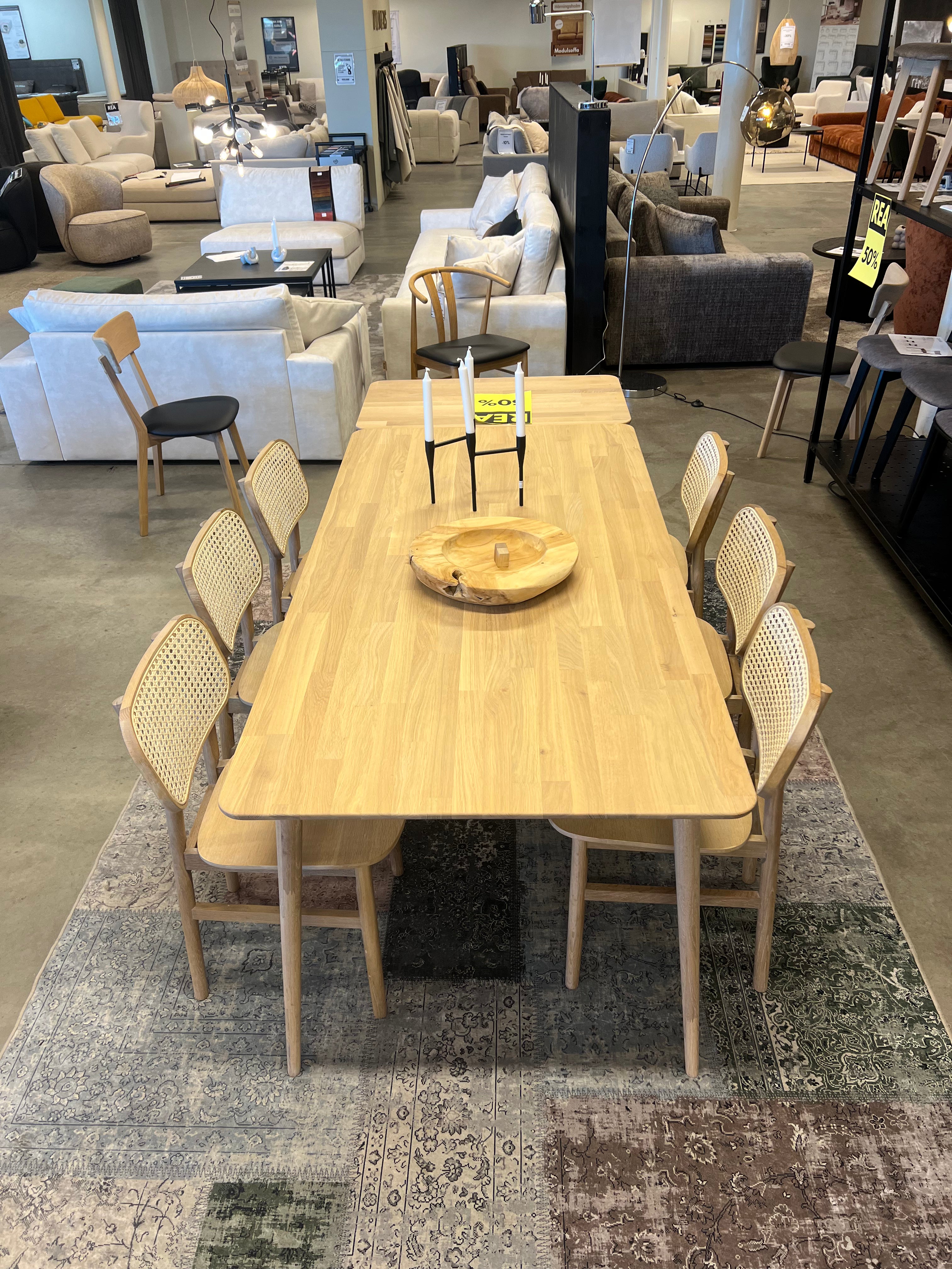 6x stolar - 1x matbord - 2x illägsskivor - Paketpris