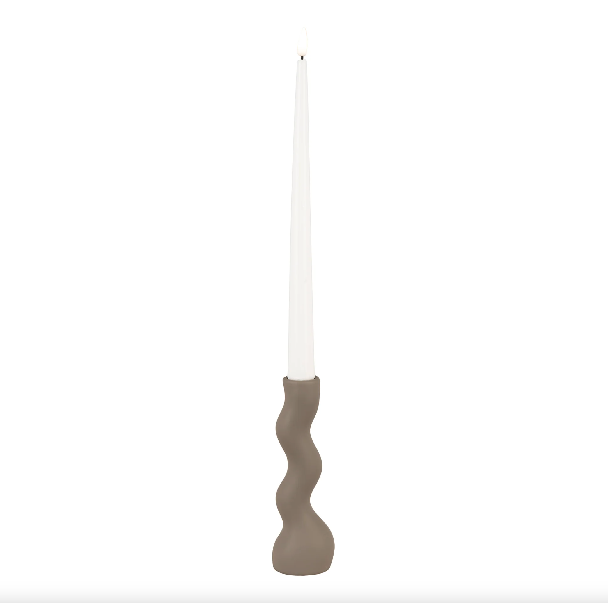 Ljushållare i grå keramik