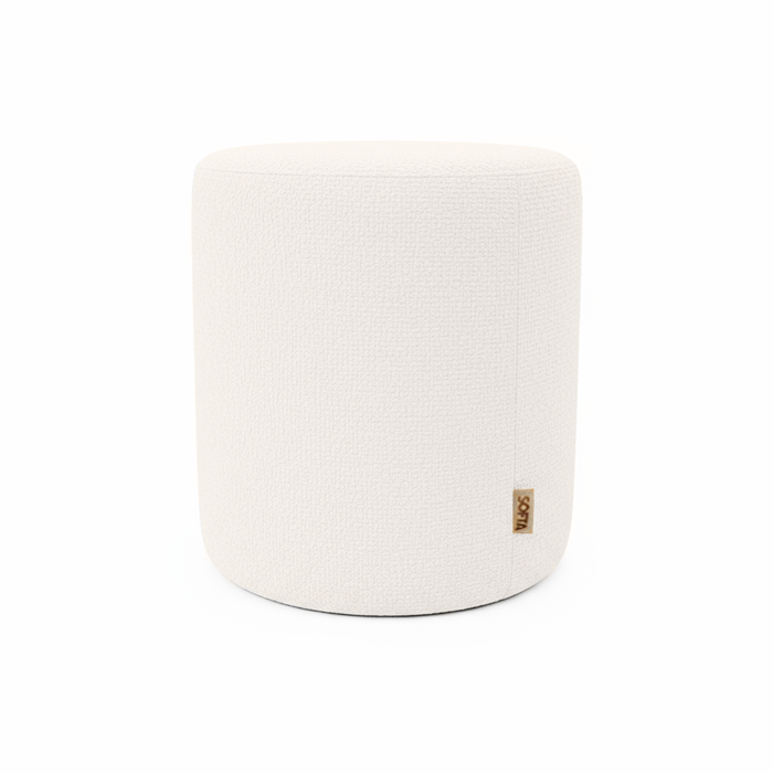 Vit sittpuff / fotpall