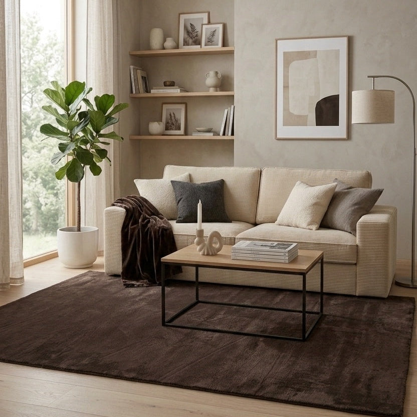 Ljus manchestersoffa Granlo, rak 3-sits med memoryfoam — Softa Home