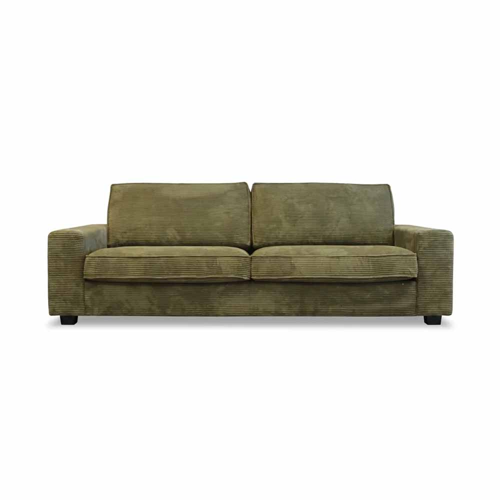 Granlo 3-sitssoffa i grön manchester med memoryfoam - Softa Home
