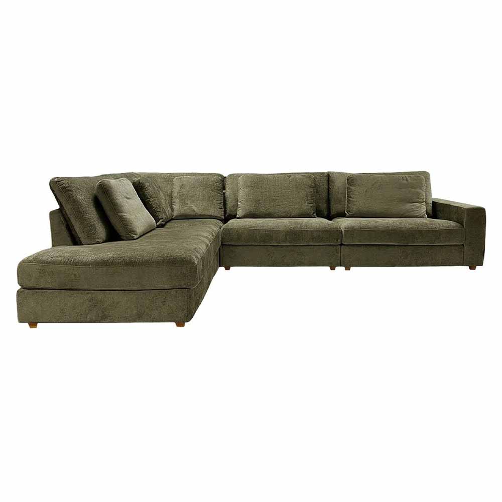 Duved hörnsoffa i grönt med memoryfoam - Softa Home