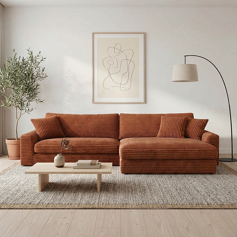 Selånger Divan rostfärgad – detaljbild