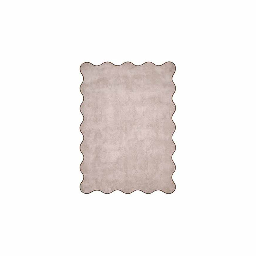 Amarante Wave Beige, rödbrun kant