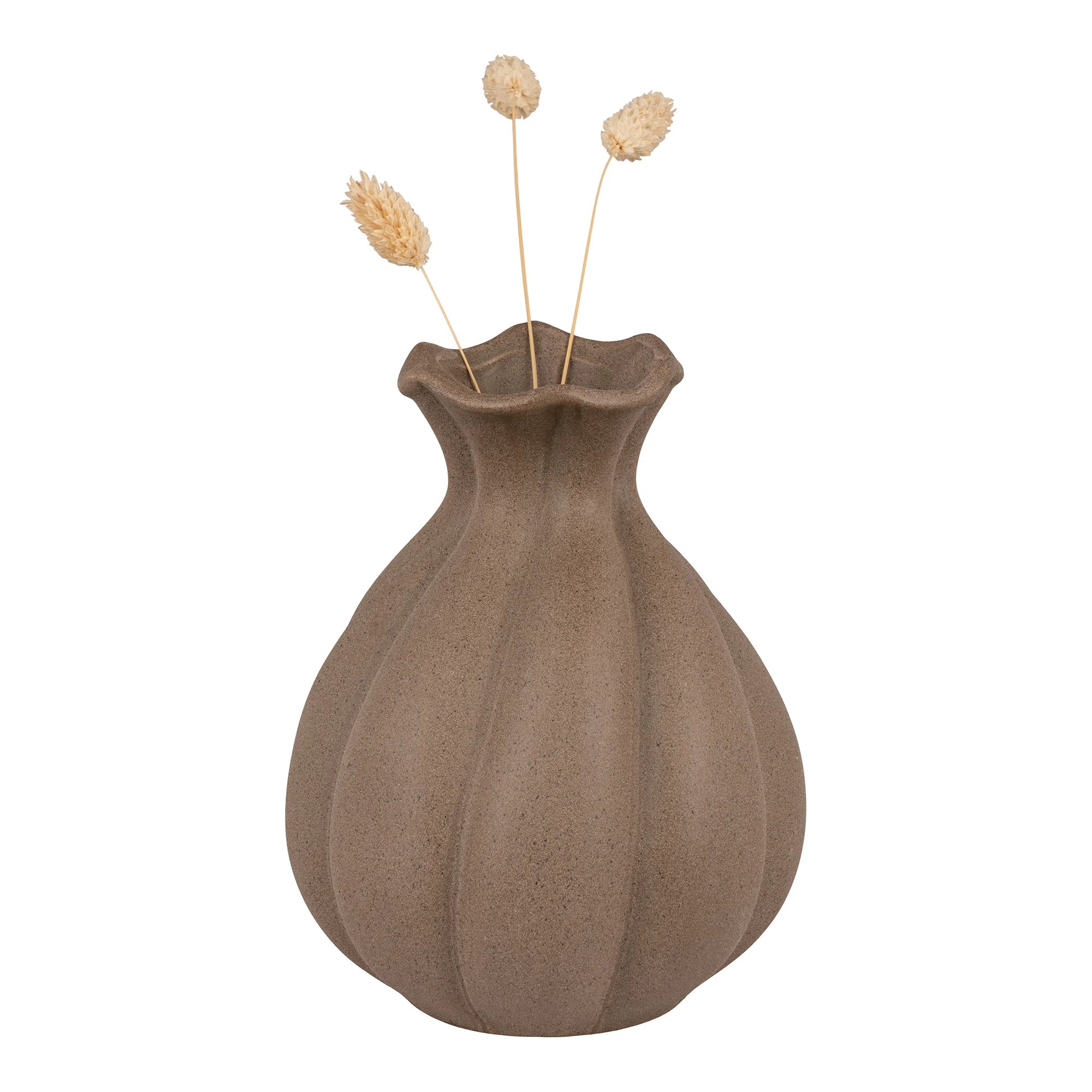 Vas i brun keramik