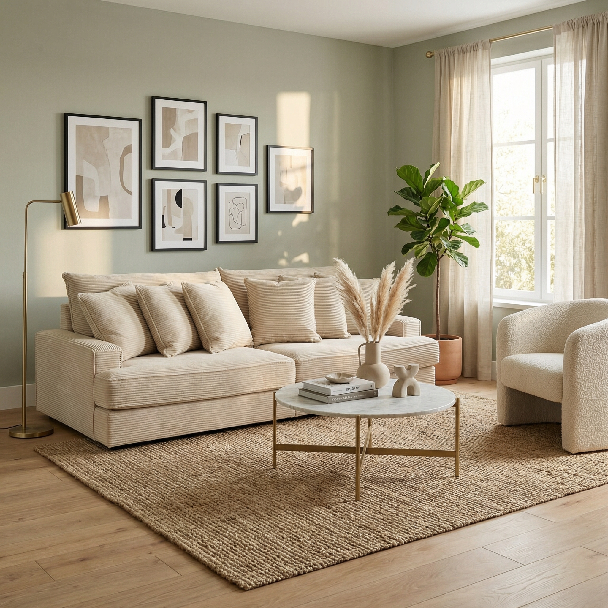 Rozzo 2S ljusbeige manchester – detaljbild