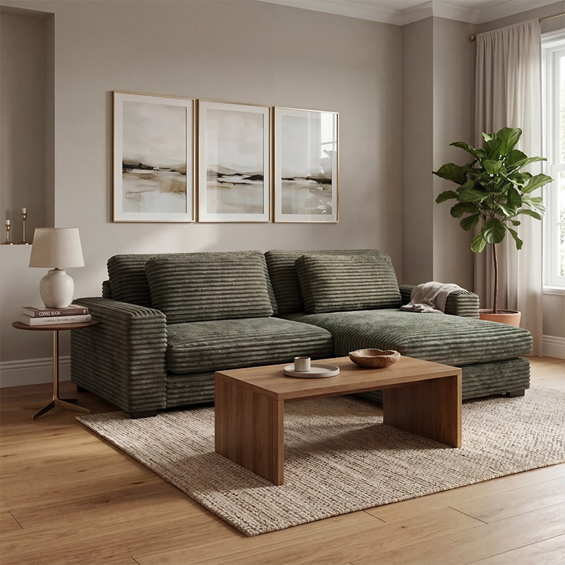 Duved divan fasta kuddar