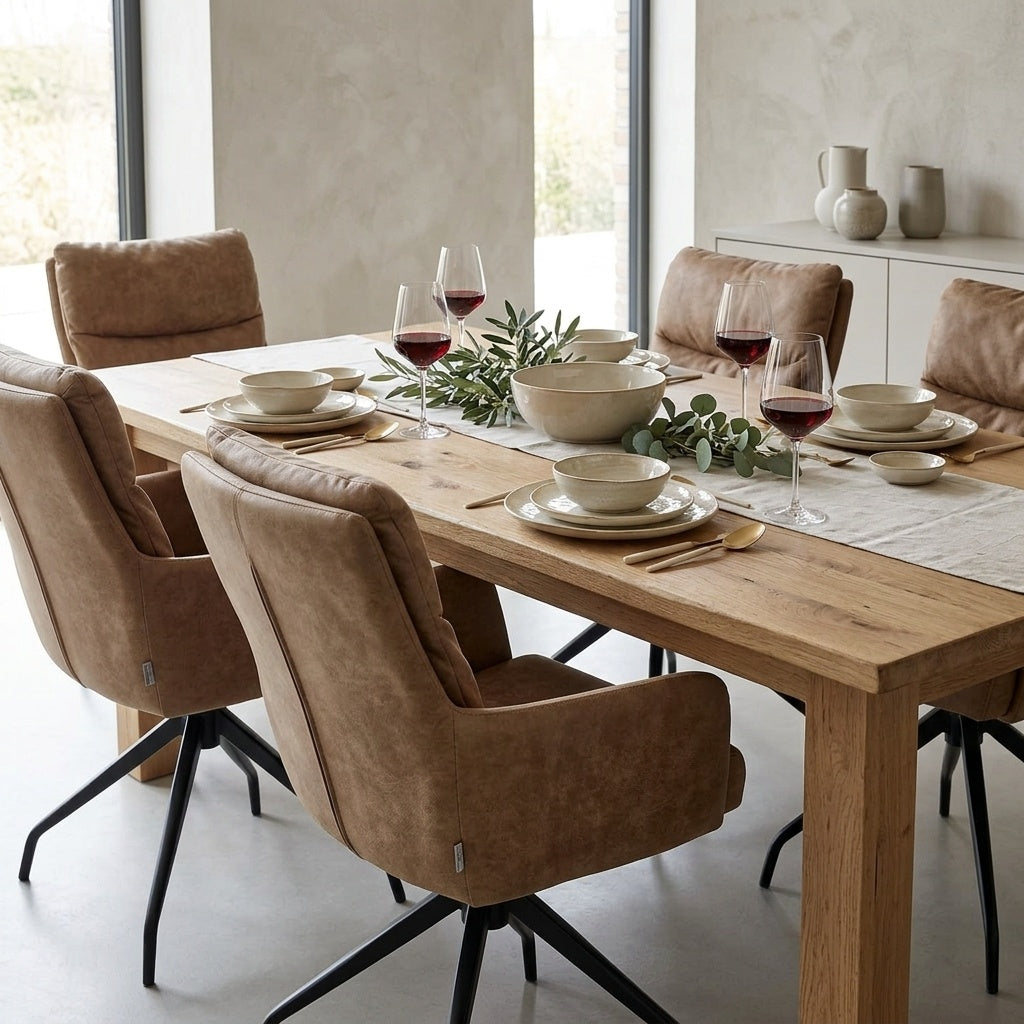 Lotus snurrstol beige
