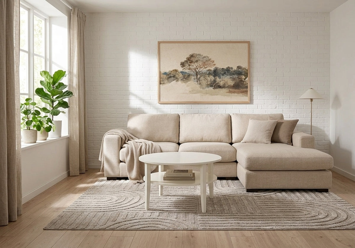 Stor Zane matta i beige ton