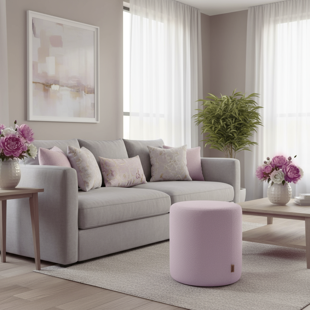 Sittpuff / fotpall – detaljbild