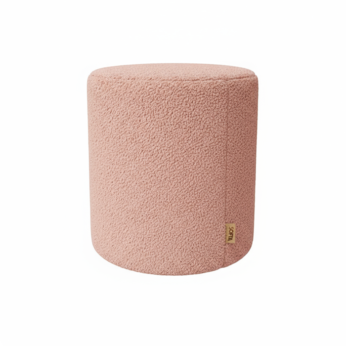 Rosa sittpuff / fotpall