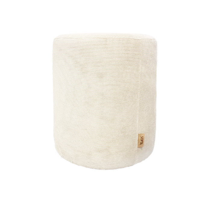 Vit sittpuff / fotpall