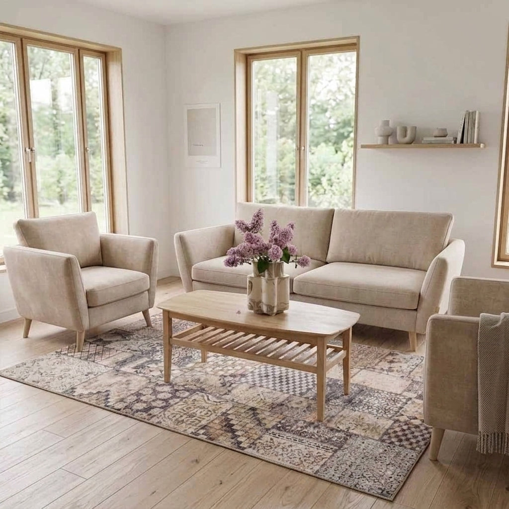 Hörningsholm 2,5-sits soffa, beige easy clean-tyg — Softa Home