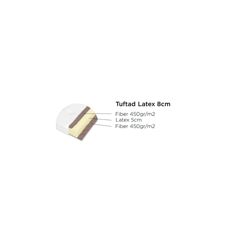 Bäddmadrass Tuftad Latex 8 cm